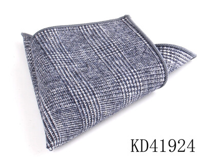 Batistă de lână de modă pentru bărbați Costum pătrat de buzunar în carouri de lână Hankies de afaceri cu model de heringbone prosop de buzunar în carouri