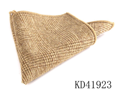 Batistă de lână de modă pentru bărbați Costum pătrat de buzunar în carouri de lână Hankies de afaceri cu model de heringbone prosop de buzunar în carouri