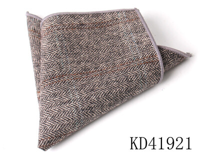 Batistă de lână de modă pentru bărbați Costum pătrat de buzunar în carouri de lână Hankies de afaceri cu model de heringbone prosop de buzunar în carouri