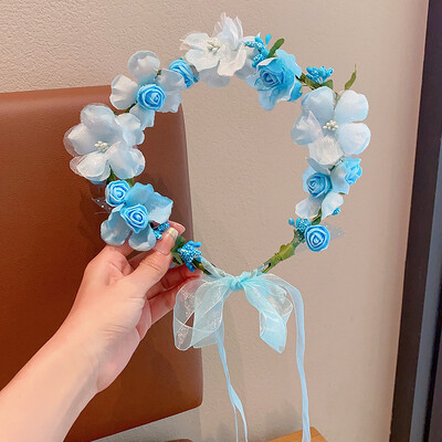 2023. Mladenka Vjenčani dodaci za kosu Biserni cvijet Traka za glavu Djevojke Kristalna cvjetna kruna Vijenac Obruč za glavu Ukras za glavu Nakit za kosu