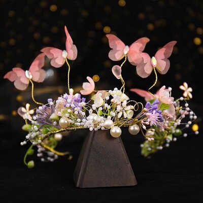 2023. Mladenka Vjenčani dodaci za kosu Biserni cvijet Traka za glavu Djevojke Kristalna cvjetna kruna Vijenac Obruč za glavu Ukras za glavu Nakit za kosu