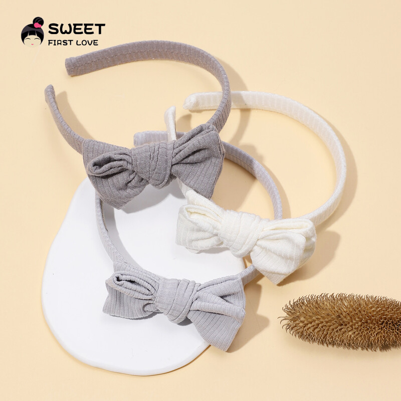 Accesorii pentru bebeluși pentru nou-născut copii mici, fetiță, băiat, bentiță, culoare uni, cerc de păr, accesorii de păr cu fundă atmosferică simplă