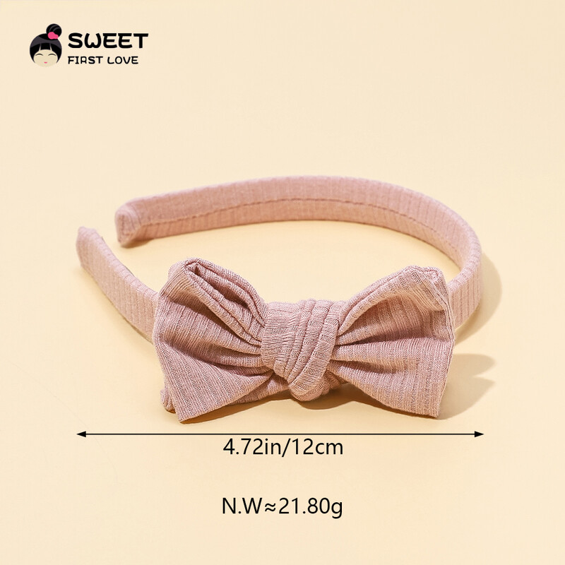 Accesorii pentru bebeluși pentru nou-născut copii mici, fetiță, băiat, bentiță, culoare uni, cerc de păr, accesorii de păr cu fundă atmosferică simplă