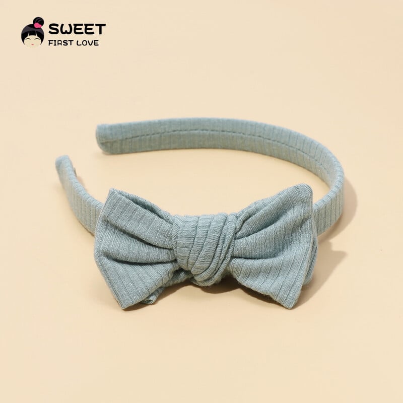 Accesorii pentru bebeluși pentru nou-născut copii mici, fetiță, băiat, bentiță, culoare uni, cerc de păr, accesorii de păr cu fundă atmosferică simplă