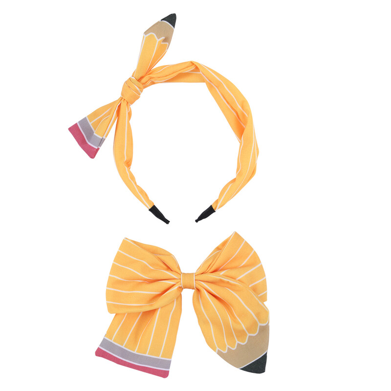 Set kopči za kosu s mašnom od 2 komada za djevojčice, slatka traka za kosu s mašnom u obliku olovke, dodaci za kosu za djevojčice, dječji darovi