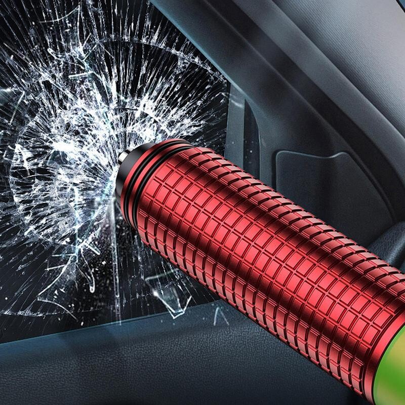Automobilio saugos plaktukas 2 viename pabėgimo įrankis su lango laužytuvu ir saugos diržo pjaustytuvu, švytinčiu lango plaktuko įrankiu automobilių priedams