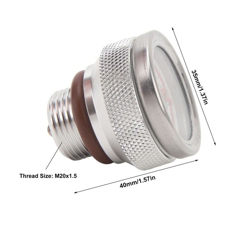 M20 X 1.5 Манометър за температурата на маслото в двигателя 0 до 200 ℃ Лесен монтаж Метален манометър за температурата на маслото за мотоциклети