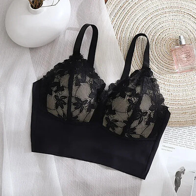 Sutien sport din gheață din mătase fără sudură, fără inel de oțel, sutien confortabil de mărime mare, sutien de vestă, adunați lenjerie de corp anti lasare sujetador