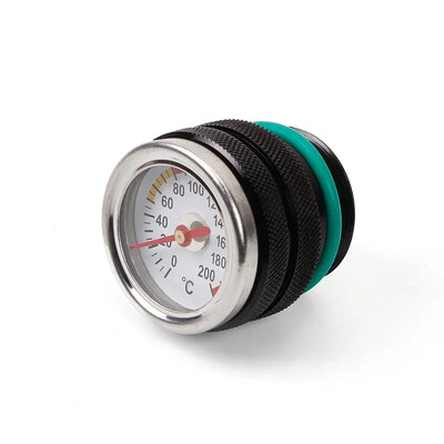 Capace rezervor de combustibil pentru motocicleteCu indicatori pentru indicatorul temperaturii uleiului Contor cadran M30 X 1,5 Accesorii pentru manometru negru/argintiu