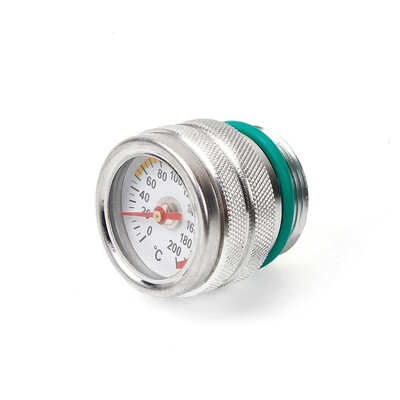 Capace rezervor de combustibil pentru motocicleteCu indicatori pentru indicatorul temperaturii uleiului Contor cadran M30 X 1,5 Accesorii pentru manometru negru/argintiu
