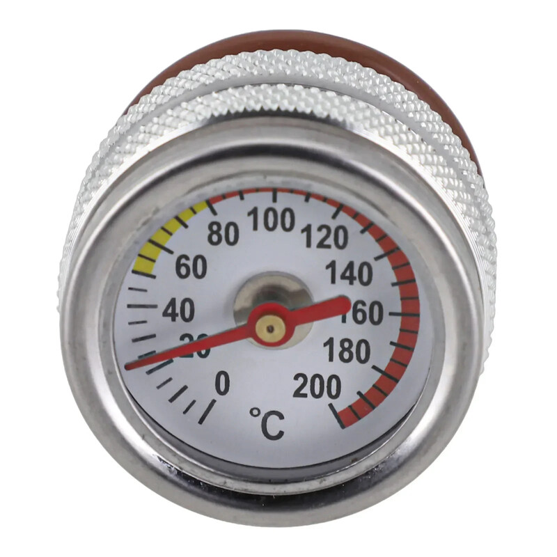 Capace rezervor de combustibil pentru motocicleteCu indicatori pentru indicatorul temperaturii uleiului Contor cadran M30 X 1,5 Accesorii pentru manometru negru/argintiu