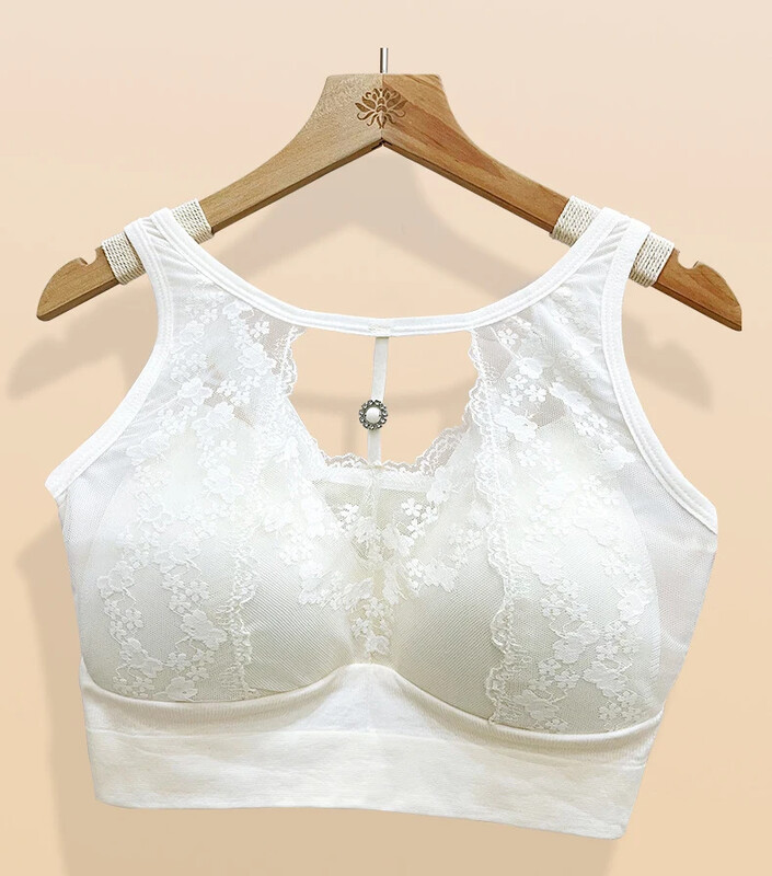 Seksi šuplje čipkano donje rublje Lateks jastučić za prsa bez čeličnog prstena za skupljanje Anti Beauty grudnjak omotan na leđima