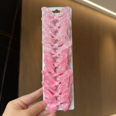 10 gab. Masīvi tauriņveida matu loki un matu sprādzes zīdaiņiem, ādai, bērniem, matu aksesuāri, matu sprādzes, galvassegas, dāvana