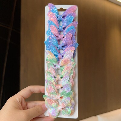 10 gab. Masīvi tauriņveida matu loki un matu sprādzes zīdaiņiem, ādai, bērniem, matu aksesuāri, matu sprādzes, galvassegas, dāvana