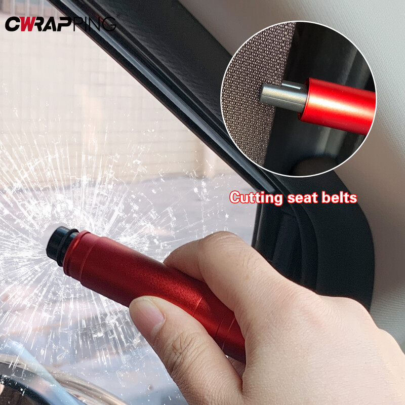 Automobilio saugos plaktukas, automatinis avarinio stiklo lango ištraukiklis, saugos diržo pjoviklis, gelbstintis avarinis automobilio aliuminio lydinio pabėgimo plaktukas