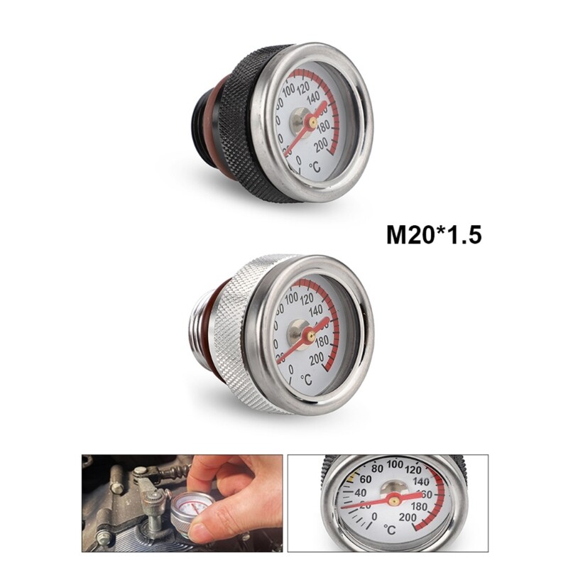 Piese pentru motociclete Dirt Pit Bike Capace de ulei Indicator de temperatură M20x1,5 0-200℃ Meter K0AF