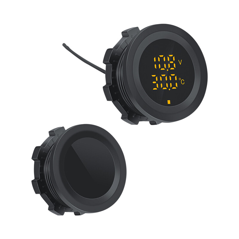 12V-24V Voltmetru Temperatură Ecran colorat LED Afișaj digital Indicator universal pentru voltmetru pentru motocicletă mașină barcă iaht