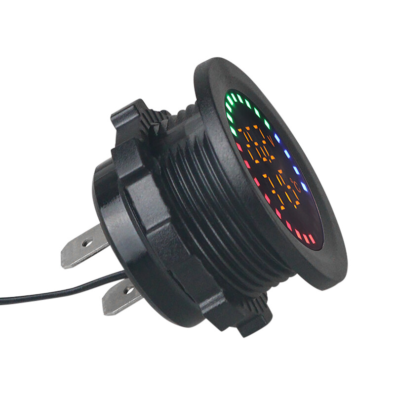 12V-24V Voltmetru Temperatură Ecran colorat LED Afișaj digital Indicator universal pentru voltmetru pentru motocicletă mașină barcă iaht