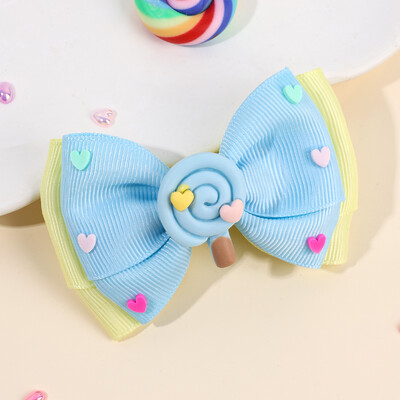 ncmama 2/1 bucăți noi acadele acadele agrafe de păr drăguț bomboane ac de păr pentru copii mici panglică solidă bowknote barete accesorii de păr fete