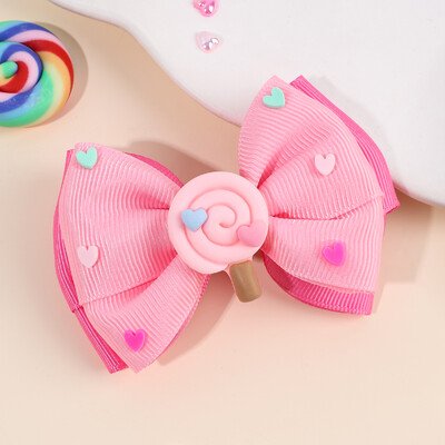 ncmama 2/1 bucăți noi acadele acadele agrafe de păr drăguț bomboane ac de păr pentru copii mici panglică solidă bowknote barete accesorii de păr fete