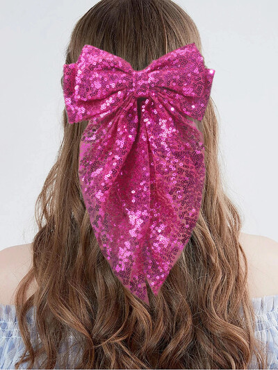 ncmama Velike mašne Šljokice Kosa za kosu za žene Modne djevojke Ručno izrađene ukosnice s mašnama Ženska ukosnica Pokrivala za kosu Dodaci za kosu