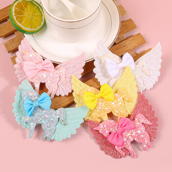 5 τμχ Cute Star Wing Sequin Unicorn Hairpins Barrettes Clips Unicorn Hair Clips for girls Παιδικά Παιδικά αξεσουάρ μαλλιών