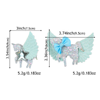 5 τμχ Cute Star Wing Sequin Unicorn Hairpins Barrettes Clips Unicorn Hair Clips for girls Παιδικά Παιδικά αξεσουάρ μαλλιών