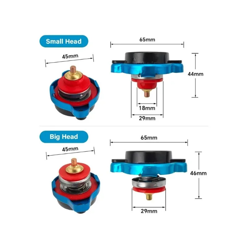 Capac radiator mașină și motocicletă Capac rezervor apă Înlocuire indicator de temperatură a apei Funcție de echilibrare a presiunii Piese auto