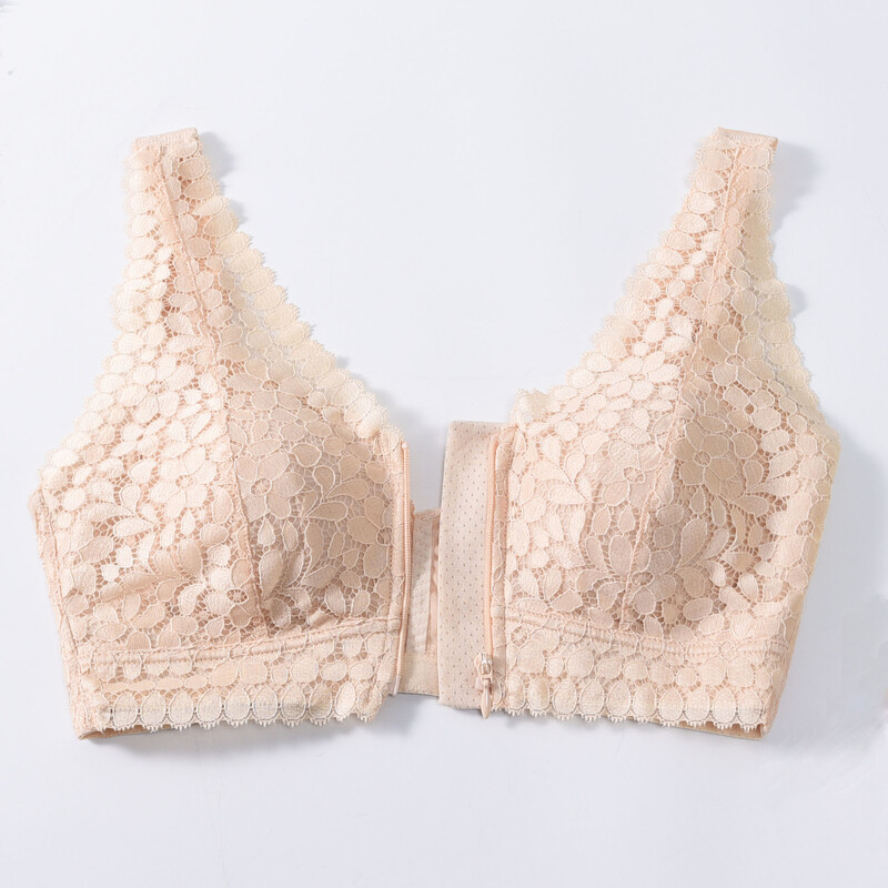 Сутиен с джобове за мастектомия Дамски малък бюст Дамски дантела с пълно покритие, комфорт, памучна вътрешна част