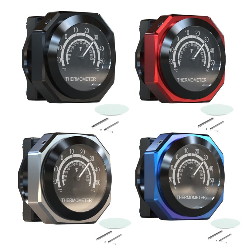 22-28mm Motocicletă Rezistent la apă Afișaj Temperatură Ghidon Cadran Termometru Aliaj de aluminiu pentru Yamaha Kawasaki Honda Suzuki