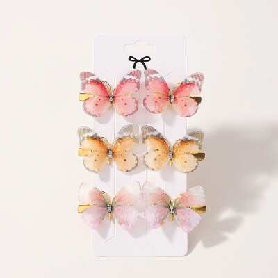 6/10 tk Värvilised liblikas juuksenõelad tüdrukutele juukseklambrid, naiste armsad juuksekaunistused, vikerkaarekujulised peakatted, moed juukseaksessuaarid