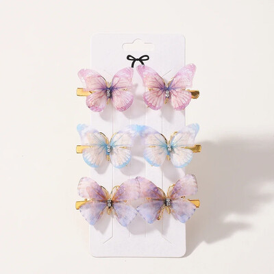 6/10 tk Värvilised liblikas juuksenõelad tüdrukutele juukseklambrid, naiste armsad juuksekaunistused, vikerkaarekujulised peakatted, moed juukseaksessuaarid