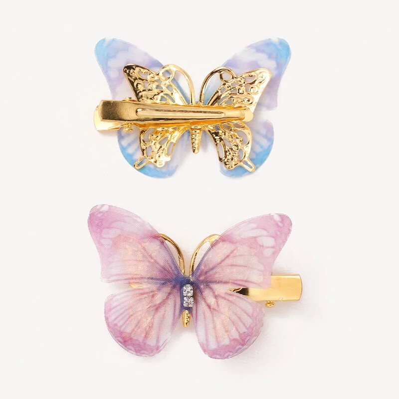 6/10 tk Värvilised liblikas juuksenõelad tüdrukutele juukseklambrid, naiste armsad juuksekaunistused, vikerkaarekujulised peakatted, moed juukseaksessuaarid