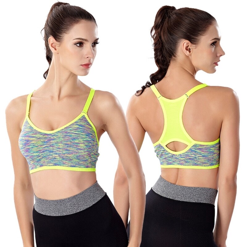 Sutien sport fără fir pentru femei cu spate cros, sutien de susținere care elimină umezeala sutien de alergare