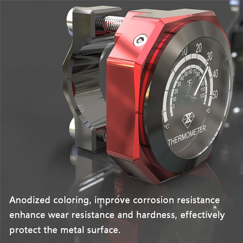 1 buc. termometru universal pentru ceas, ceas, pentru ghidon, pentru motociclete, din aliaj de aluminiu