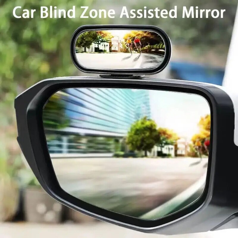 1PC pomoćno pomoćno HD stakleno ogledalo za pomoć pri parkiranju od 360 stupnjeva, širokokutno ogledalo za mrtvi kut automobila, podesiva rotacija