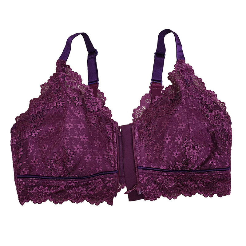 Prednji grudnjak s džepovima na patentni zatvarač za mastektomiju Ženske grudnjačke proteze Jastučići za grudnjak mala prsa dame visoka udobnost čipkana pamučna podstava