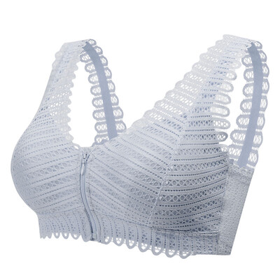 Mastectomiás melltartó teljes fűzővel, nagy, nyitott zsebekkel szilikon mellprotézis betétekkel elülső cipzárral