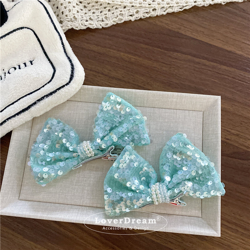 Agrafă de păr cu sclipici prințesă sirenă pentru fete 