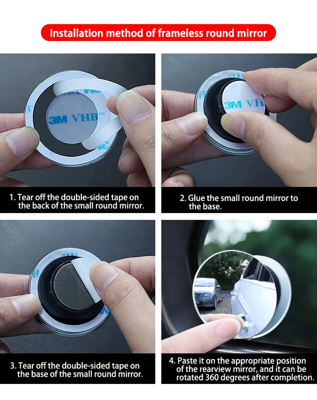 2 buc Oglinda retrovizoare masina Oglinda oarba convexa Oglinda pentru zona oarba Oglinzi suplimentare Oglinda masina cu unghi mort Oglinda punct mort drumul