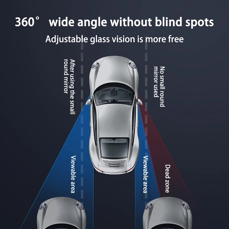 2 buc Oglinda retrovizoare masina Oglinda oarba convexa Oglinda pentru zona oarba Oglinzi suplimentare Oglinda masina cu unghi mort Oglinda punct mort drumul