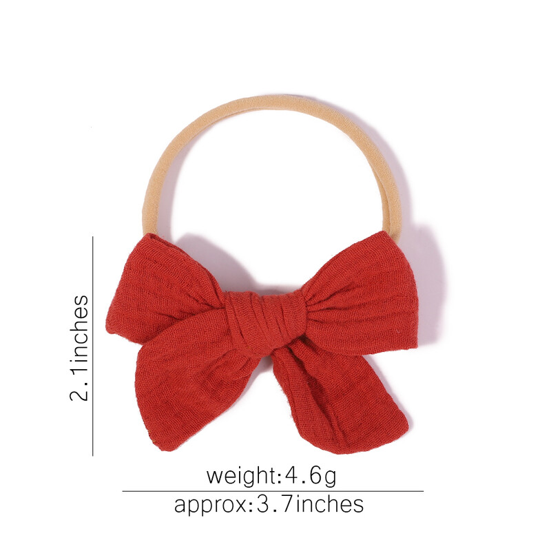 5 bucăți/set de primăvară nou-născuți pentru copii, fundite din bumbac, bandă elastică din nailon, pentru fetițe, copii, accesorii drăguțe pentru păr