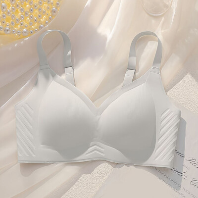 Sutiene fără cusături pentru femei, fără cusături, cu acoperire completă, curea reglabilă, elastic, subrat, netezitor, ușor căptușit, sutien respirabil