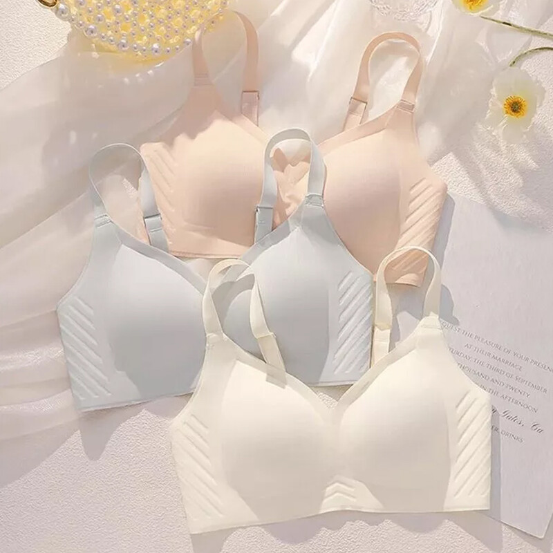 Sutiene fără cusături pentru femei, fără cusături, cu acoperire completă, curea reglabilă, elastic, subrat, netezitor, ușor căptușit, sutien respirabil