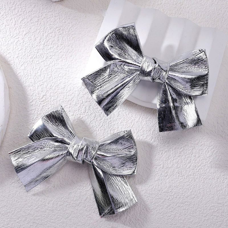 2kom Vintage zlatne svjetlucave mašne kopče za djevojčice Slatke dječje ukosnice Ručno izrađene ukosnice Pokrivala za glavu Dječji dodaci za kosu