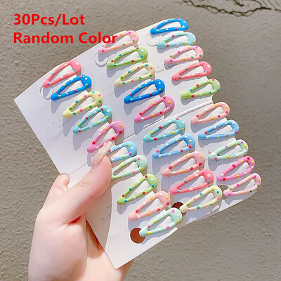 30 kom dječjih dodataka za kosu točkasta ukosnica mini 3 cm BB kopča za kosu sa strane hvataljka za kosu za djevojčice ukosnica u boji slatkiša dječja pokrivala