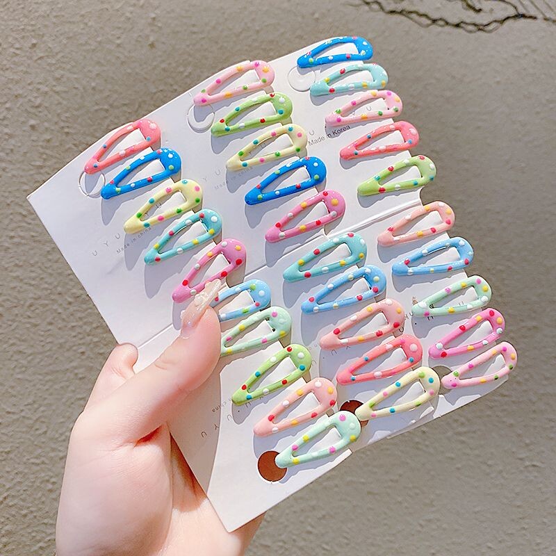 30 kom dječjih dodataka za kosu točkasta ukosnica mini 3 cm BB kopča za kosu sa strane hvataljka za kosu za djevojčice ukosnica u boji slatkiša dječja pokrivala