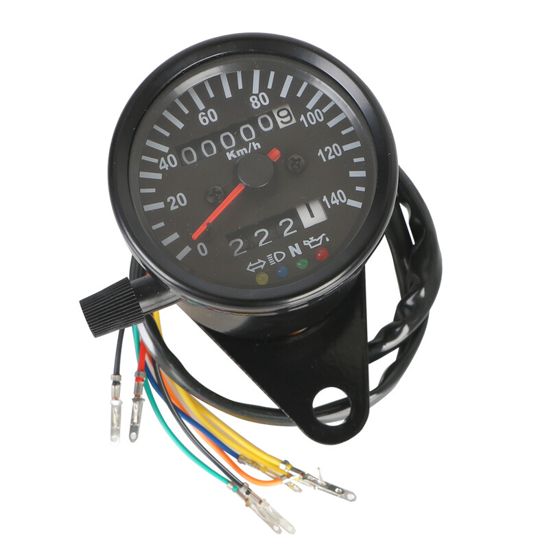 Indicator de iluminare de fundal cu lumină de semnal LED universal pentru motocicletă Cafe Racer 12V Vitezometru pentru motociclete Indicator kilometraj