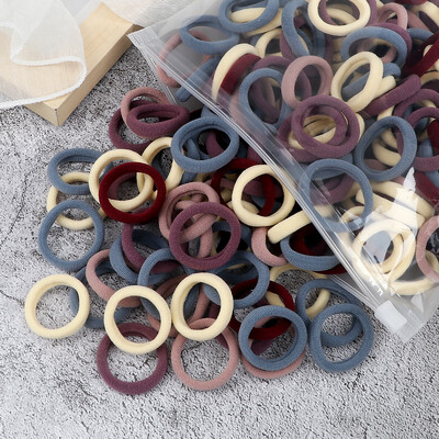 Didmeninė prekyba 30/50/100 vnt/partija Spalvingos plaukų juostelės Vaikams Besiūliai plaukų kaklaraiščiai Elastinė guminė juostelė Mergaitėms Sweet Scrunchies Priedai