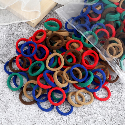 Didmeninė prekyba 30/50/100 vnt/partija Spalvingos plaukų juostelės Vaikams Besiūliai plaukų kaklaraiščiai Elastinė guminė juostelė Mergaitėms Sweet Scrunchies Priedai